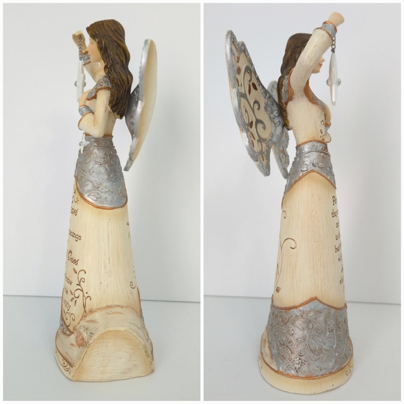 Angel Ivory Silver Sympathy Grief Large 9" Figurine- Pavilion Gift Stars in Sky - Picture 4 of 7